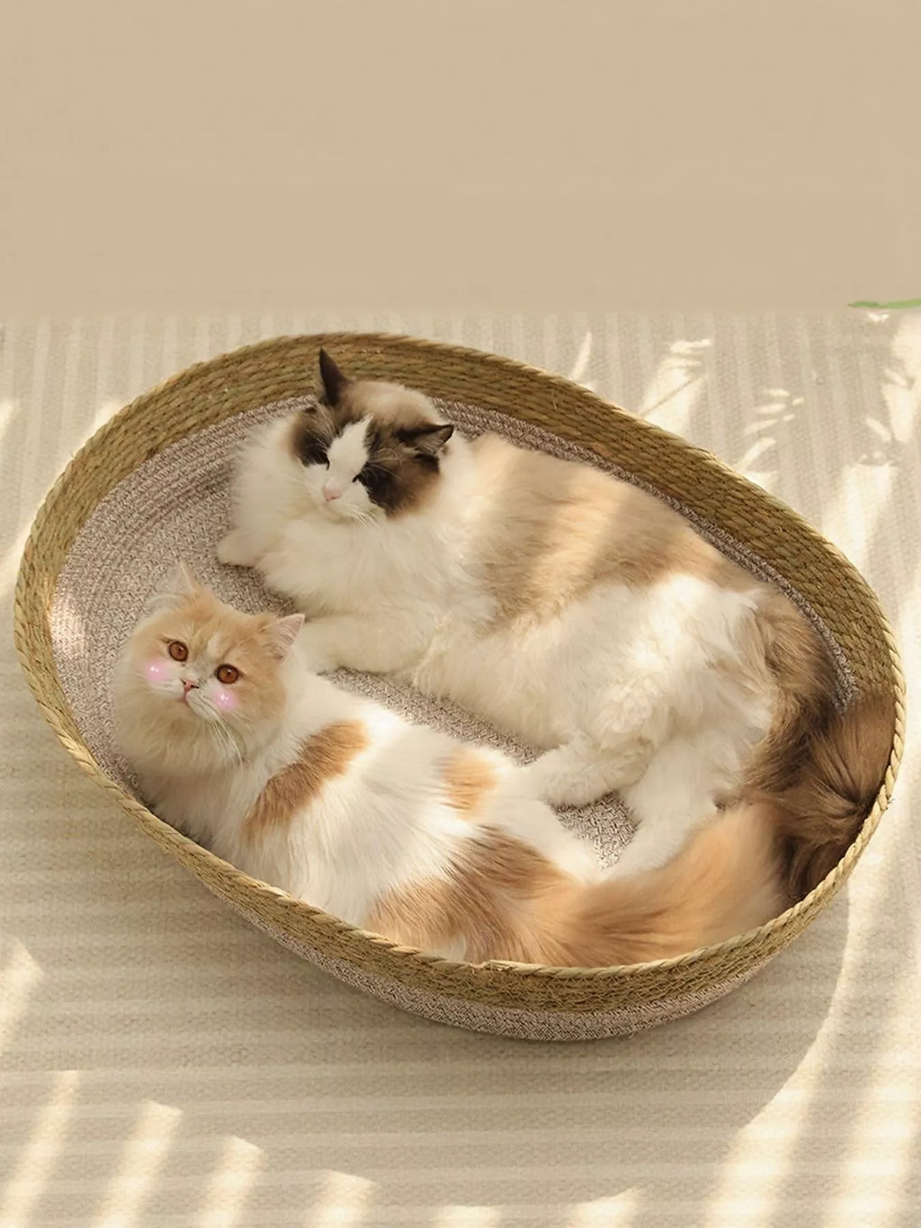 Woven Rattan Scratch-Resistant Cat Nest