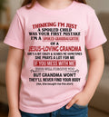 Christian Girl Shirt – Spoiled by Grandma – From Grandma to Granddaughter NGHL00 (SKU07-181-00)