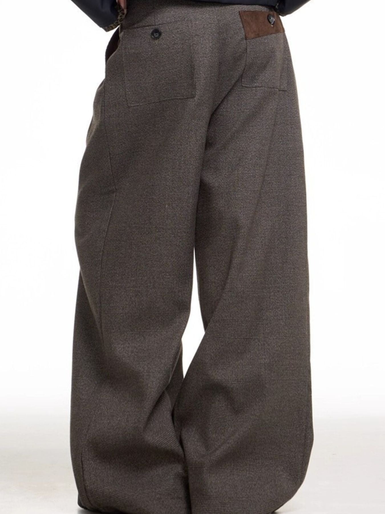 Men's Plus Size Wide Leg Pleated Detail Pants