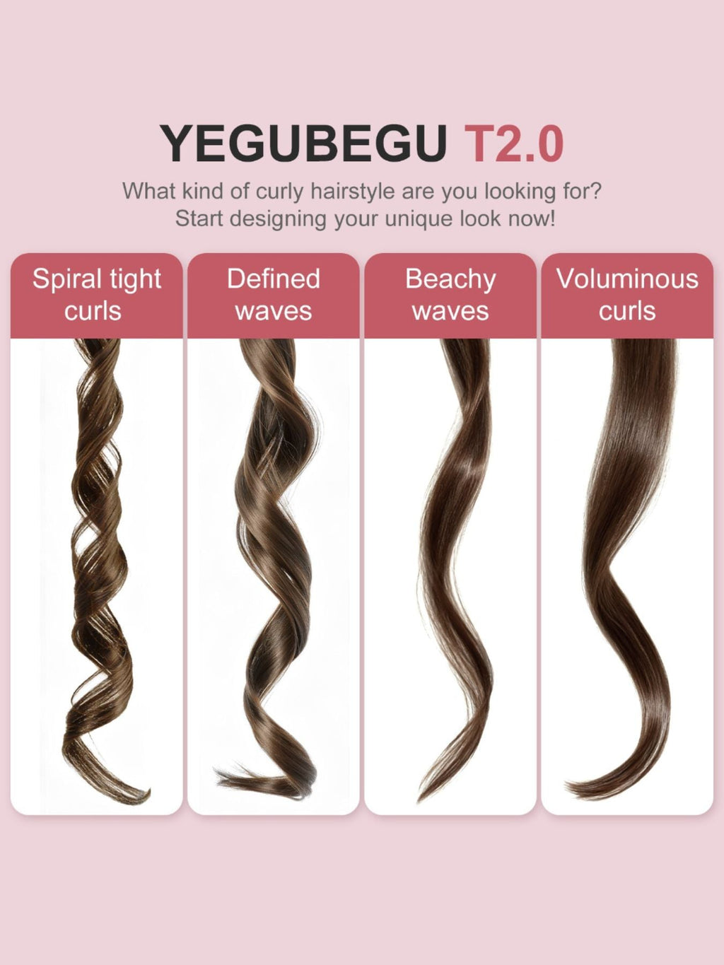 Adjustable Temperature Hair Curling Iron