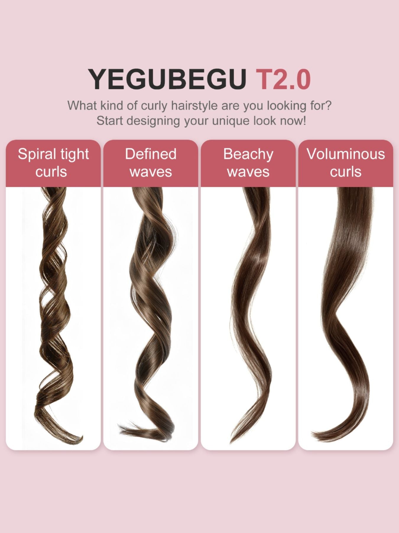 Adjustable Temperature Hair Curling Iron