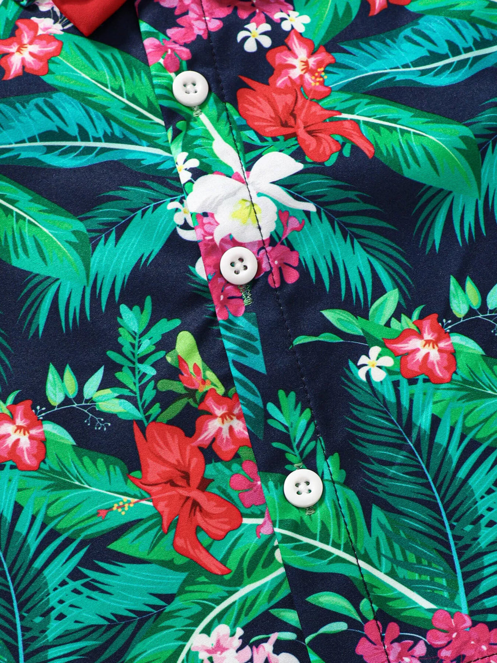 Children's Tropical Print Shirt & Shorts Set