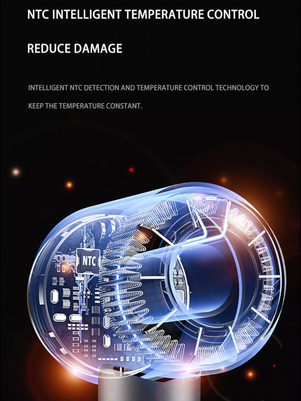 Intelligent Temperature Control High-Speed Hair Dryer