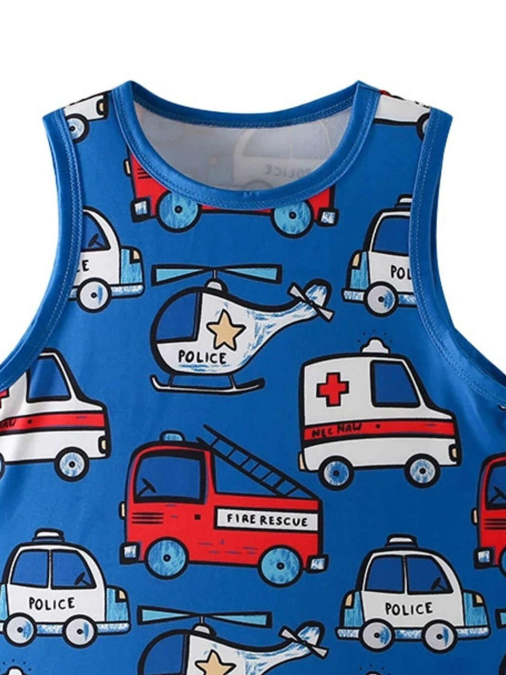 Children's Vehicle Print Tank
