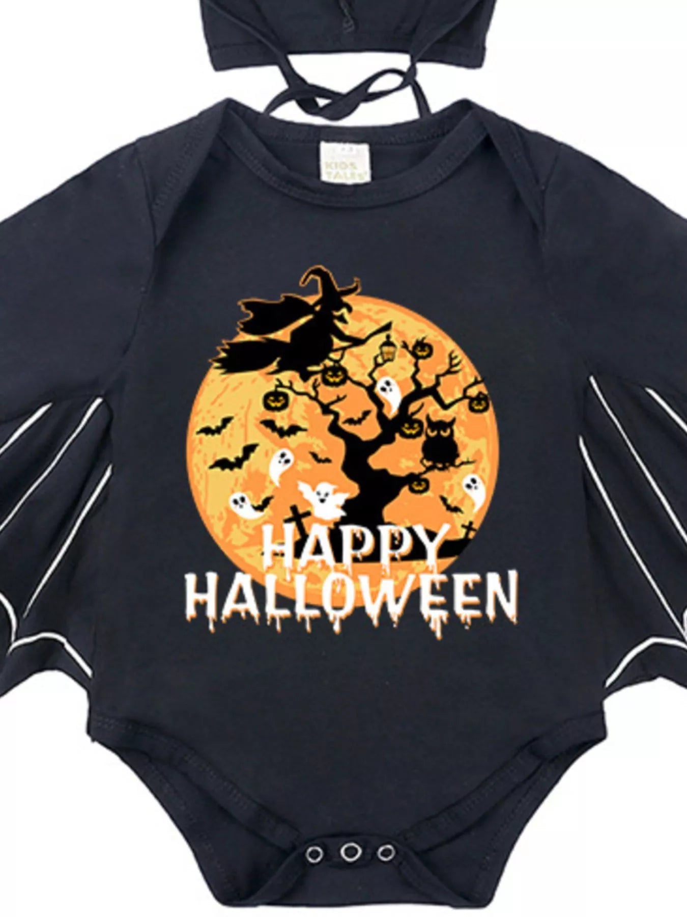 Children's Halloween Bat Bodysuit & Hat Costume Set