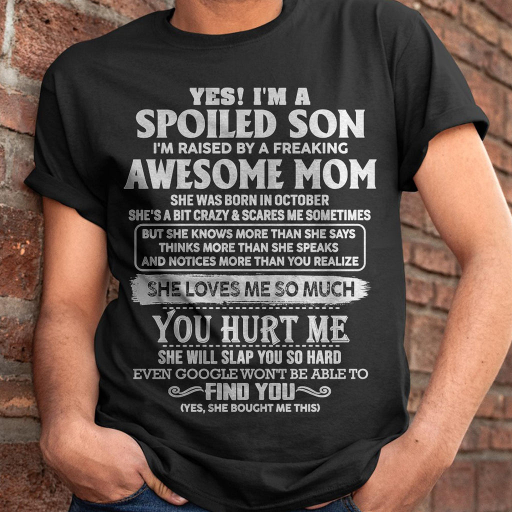 October - Awesome Mom - Perfect Gift For Son From Mom - NGHL10 (SKU05-47-10)