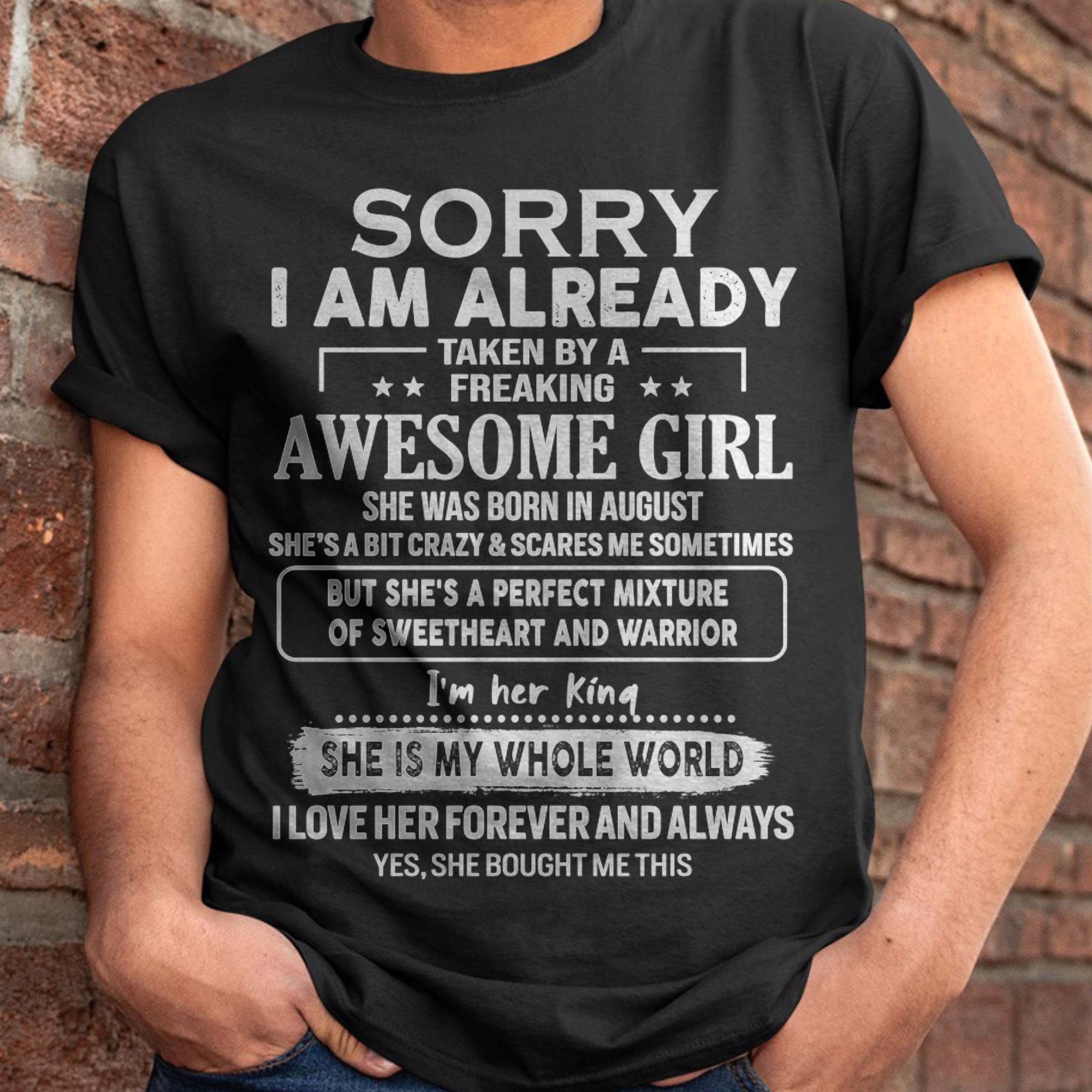 August - Awesome Girl - Perfect Gift For Your Boyfriend, Husband From Wife - NGHL08 (SKU04-86MT-08)