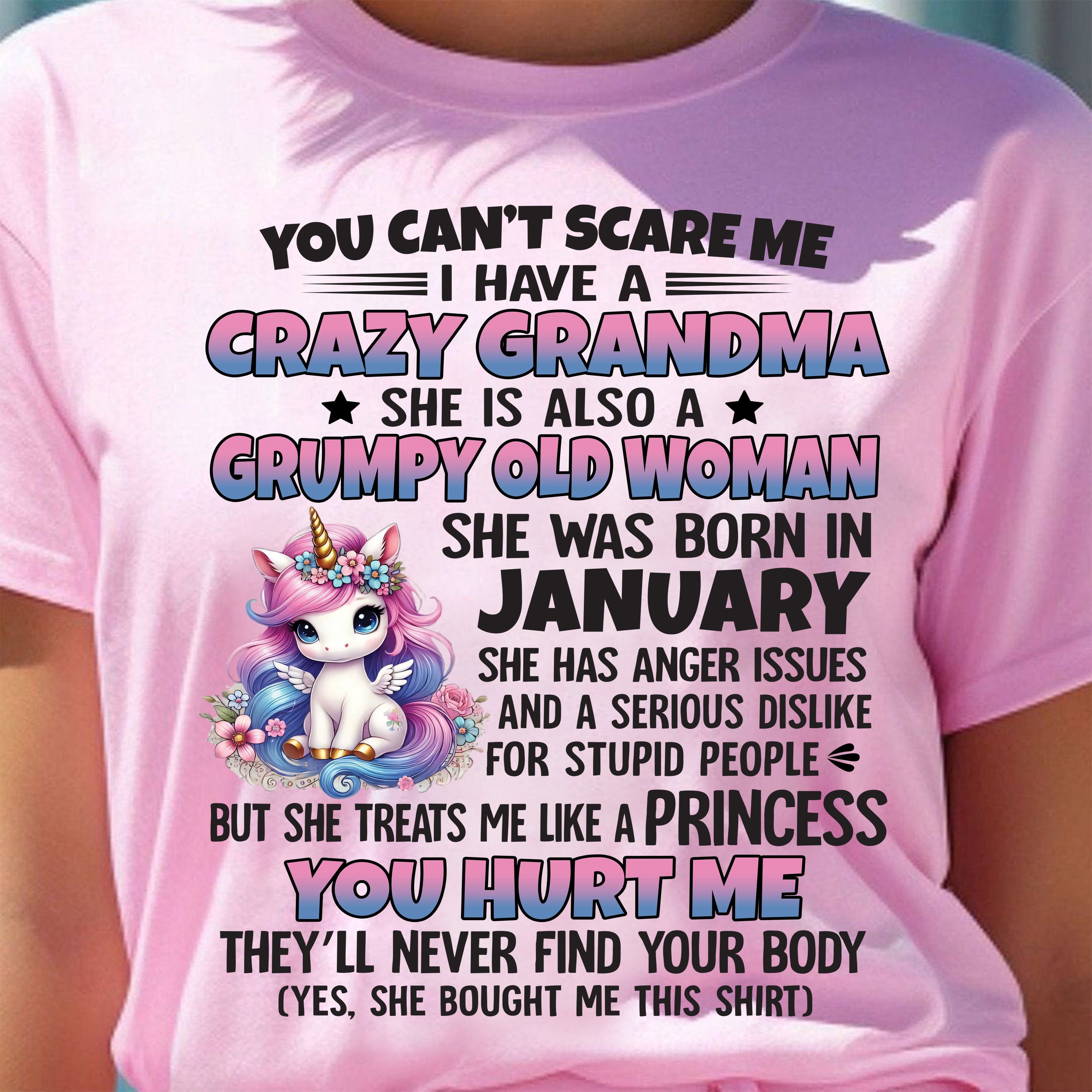 JANUARY - YOU CAN'T SCARE ME - GIFT FROM GRANDMA - NGHL01 (SKU09-106-01)