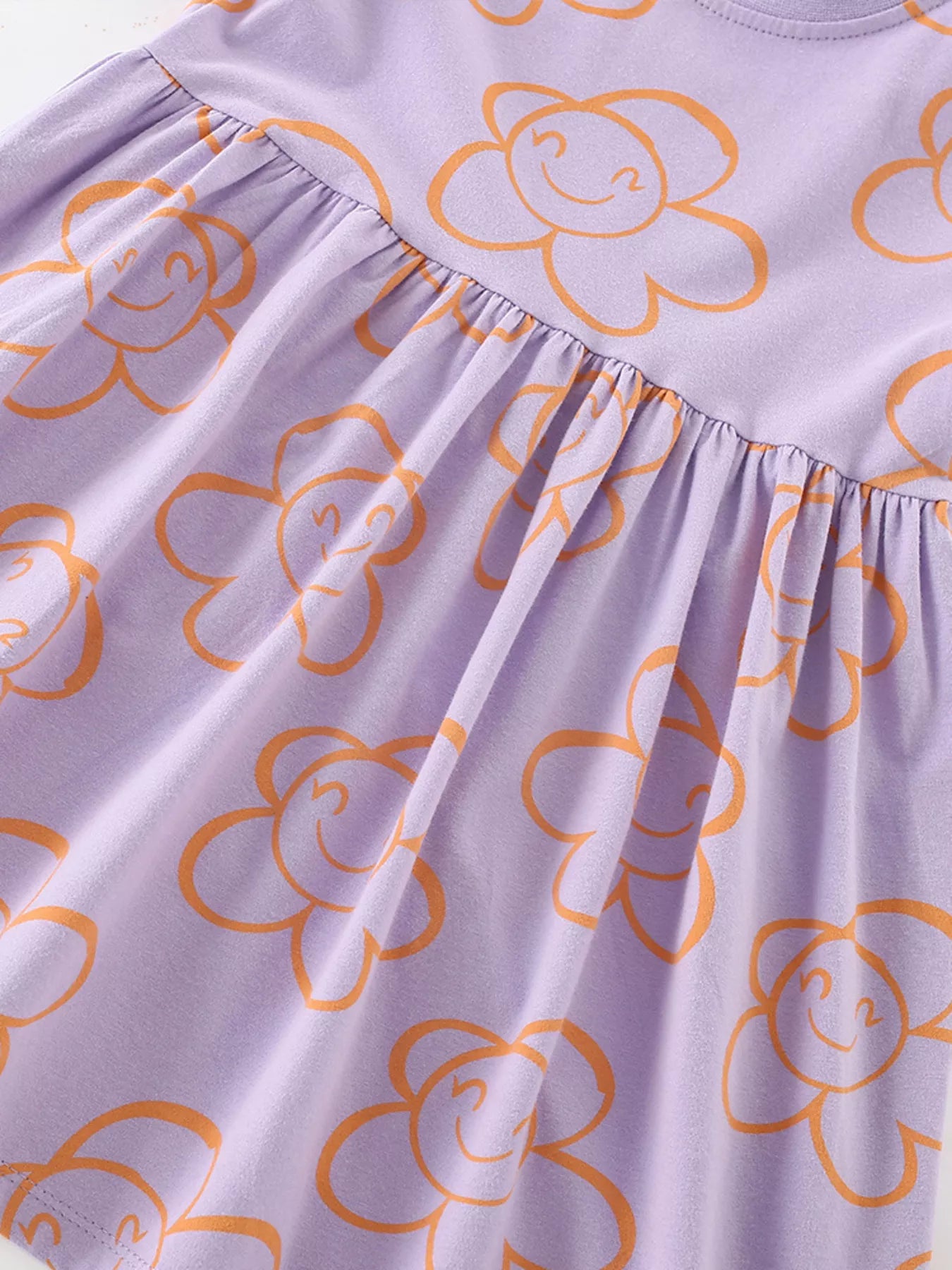Children's Flower Print Casual Dress