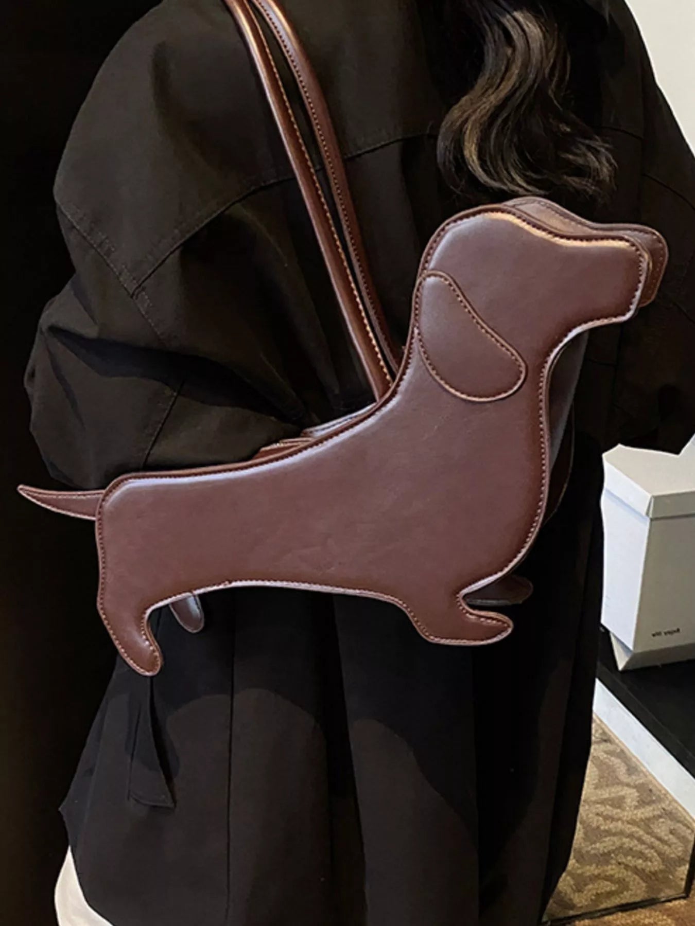 Dachshund Shaped Shoulder Bag