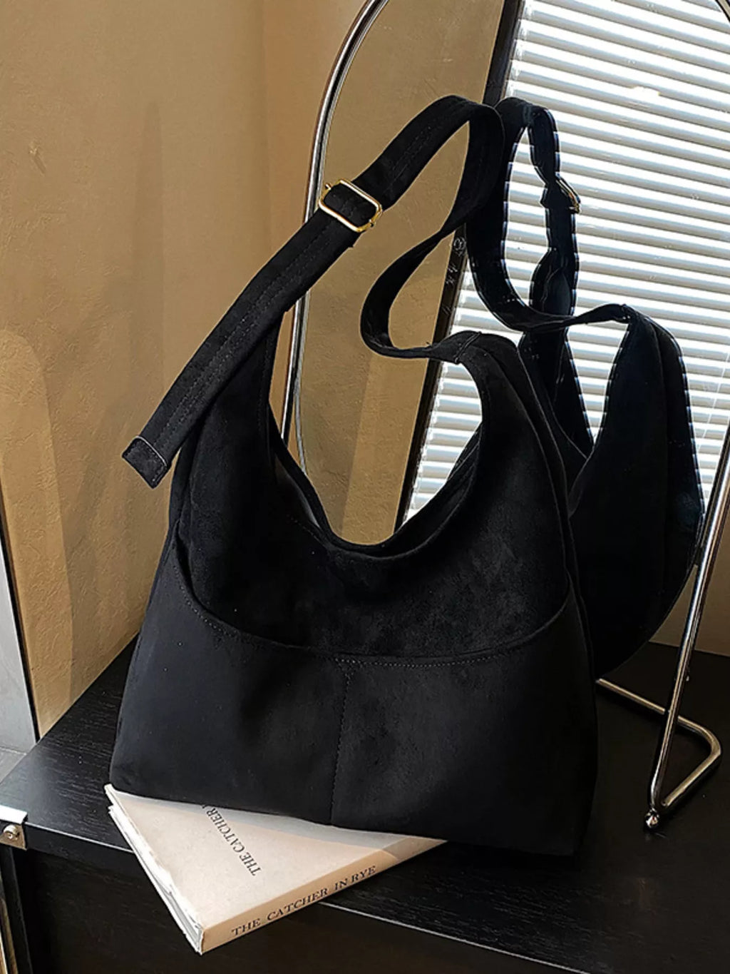 Minimalist Suede Shoulder Bag