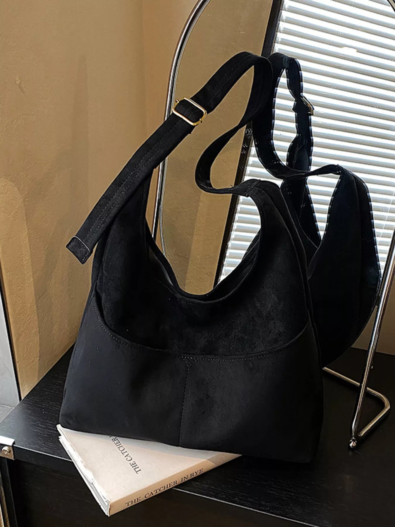 Minimalist Suede Shoulder Bag