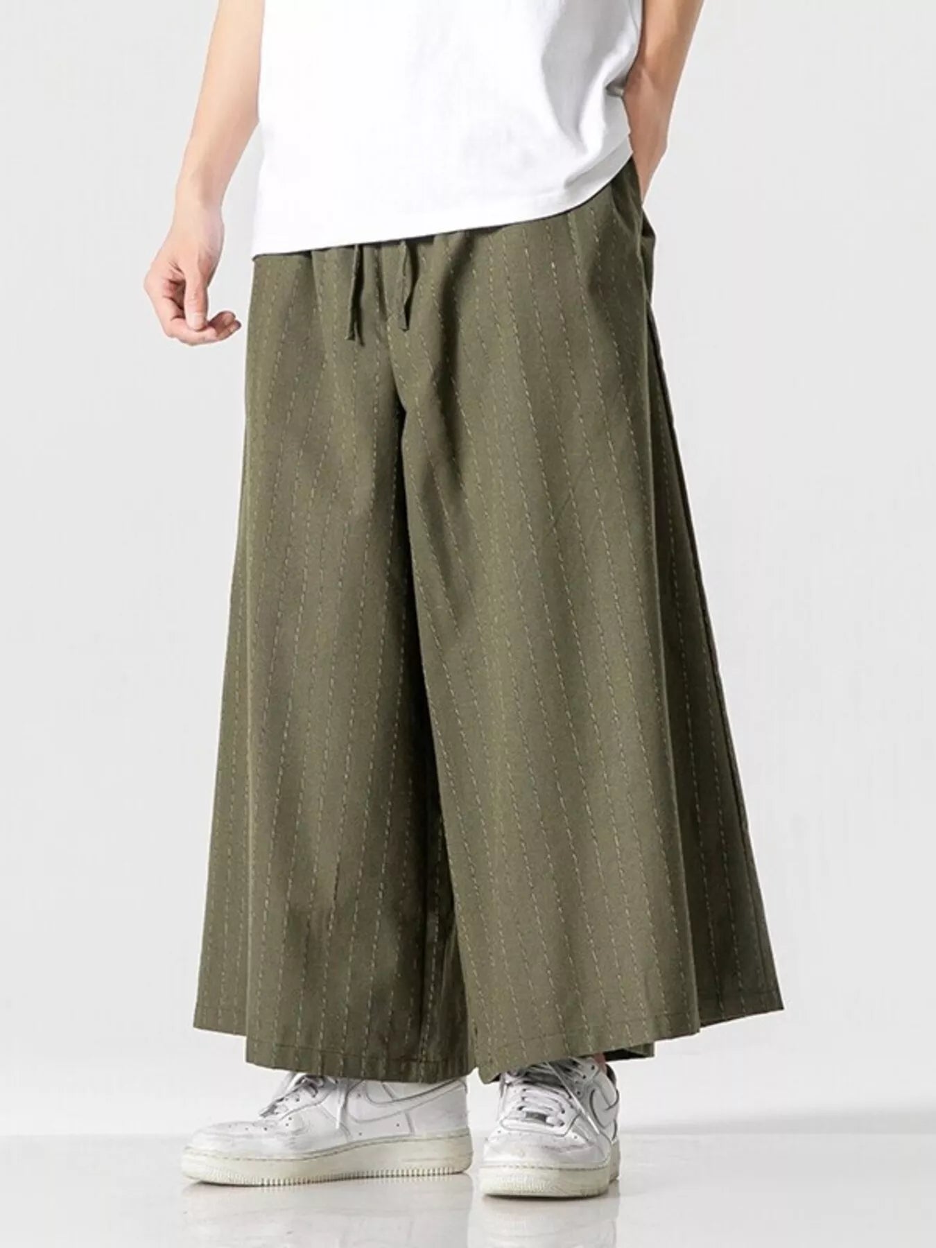 Men's Plus Size Wide Leg Casual Pants