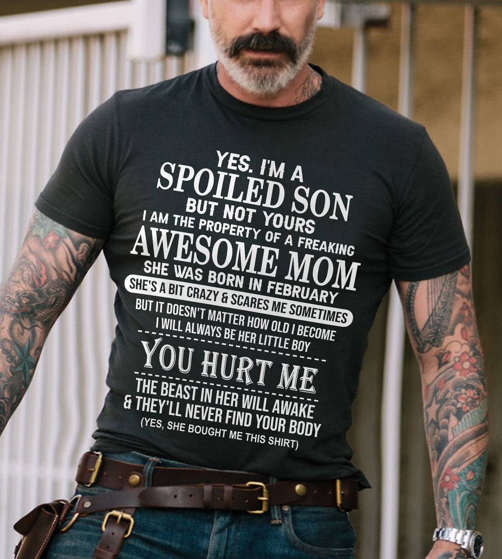 February - Awesome Mom Born In February - Special gift for Son From Mom - NGHL02 (SKU10-45-02)