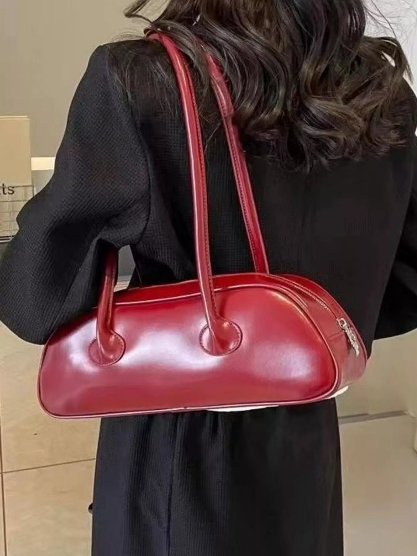 Retro Style Leather Shoulder Bag