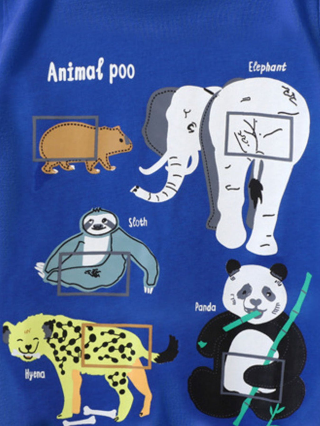 Children's Animal Print Crew Neck Short Sleeve T-Shirt