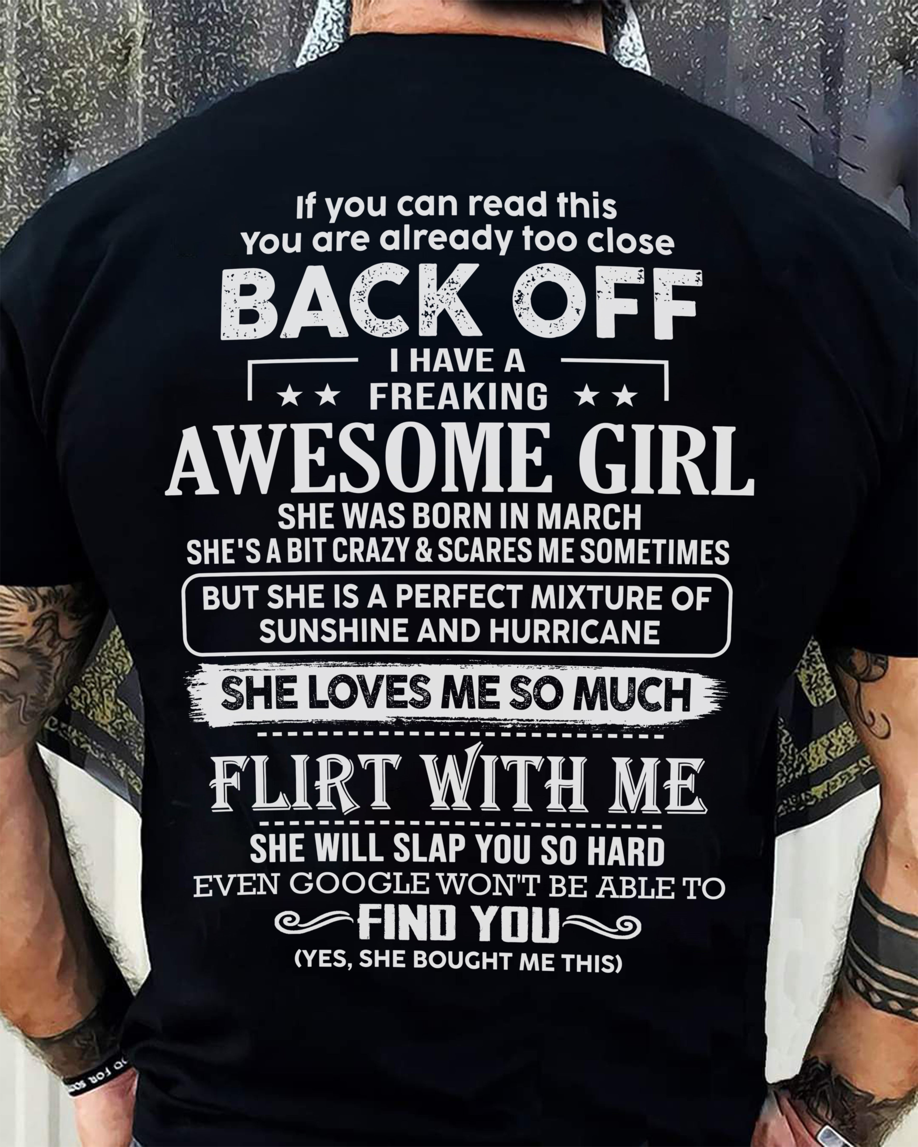 March – Awesome Girlfriend Born In March – Special gift for your Boyfriend – From Wife NGHL03 (SKU06-17-03)