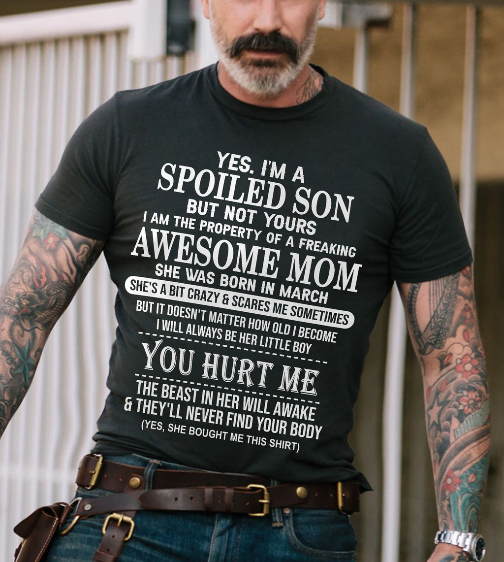 March - Awesome Mom Born In March - Special gift for Son From Mom - NGHL03 (SKU10-45-03)