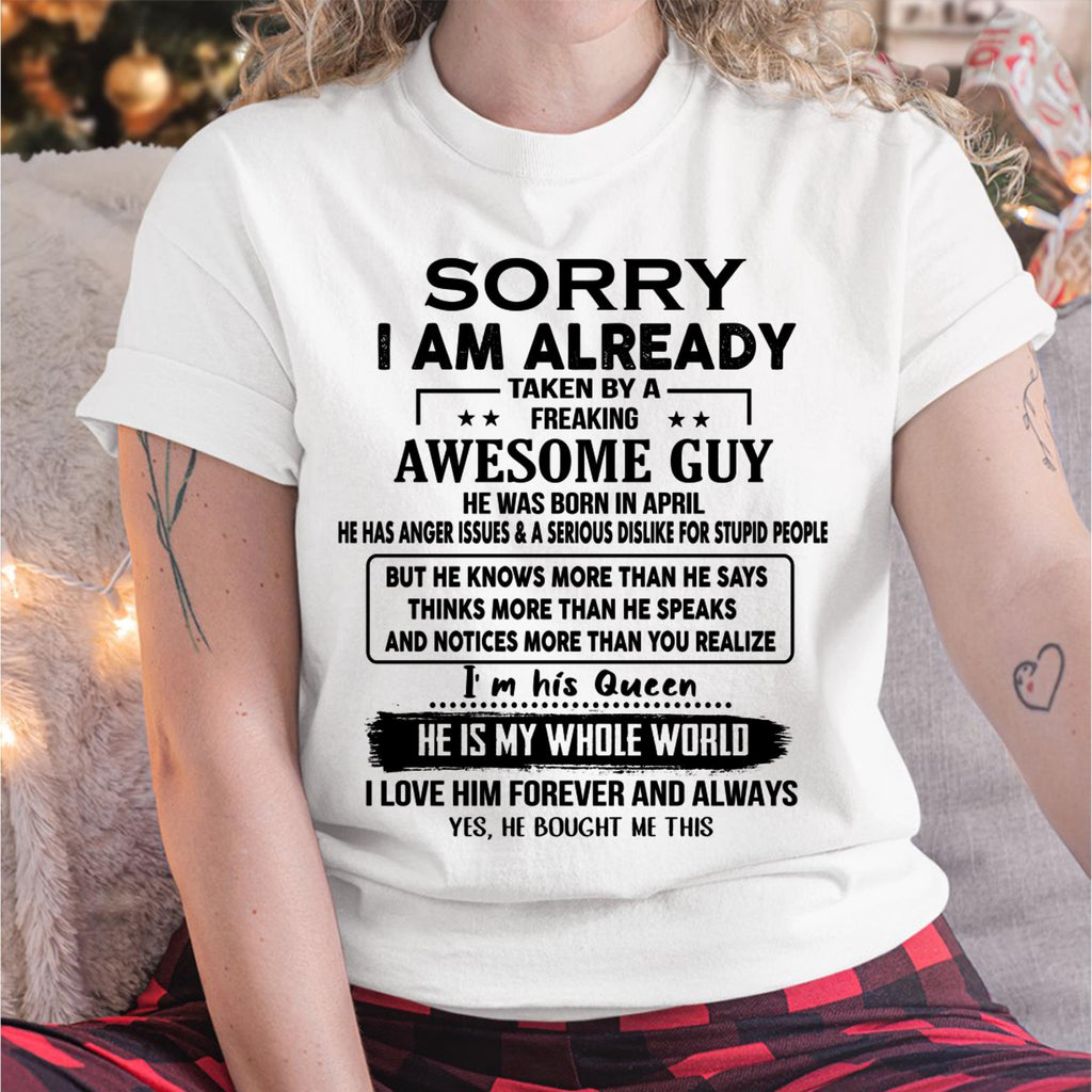 April - Awesome Guy - Perfect gift for girlfriend or wife  From Husband - NGHL04 (SKUT08-11-04)