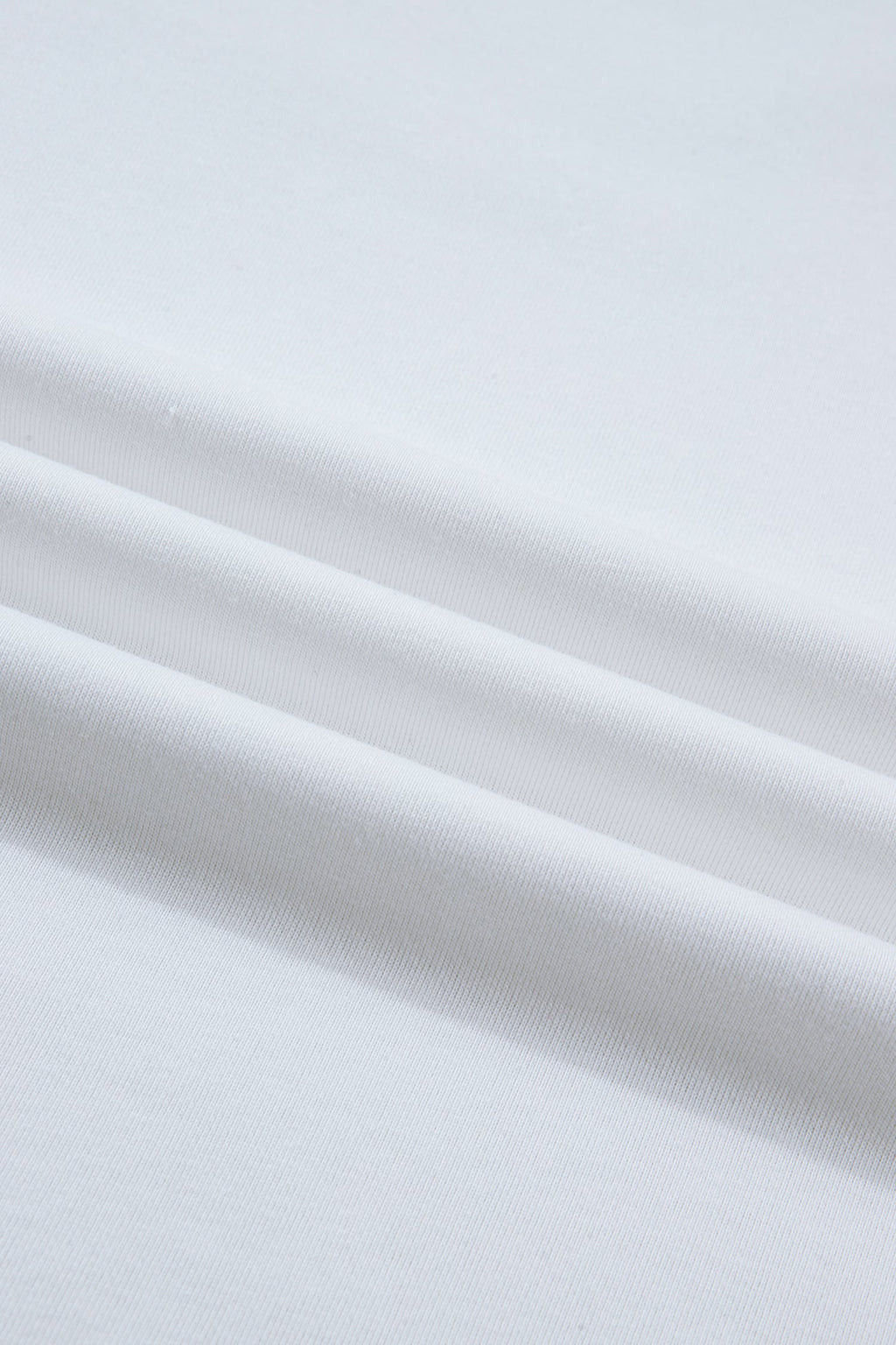White Solid Color Dropped Shoulder Long Sleeve Top