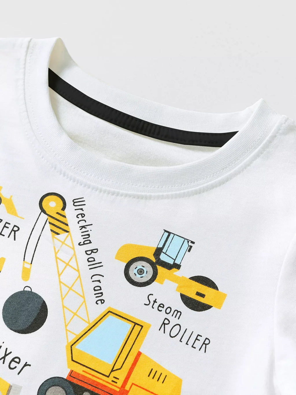 Children's Construction Vehicle Long Sleeve T-Shirt