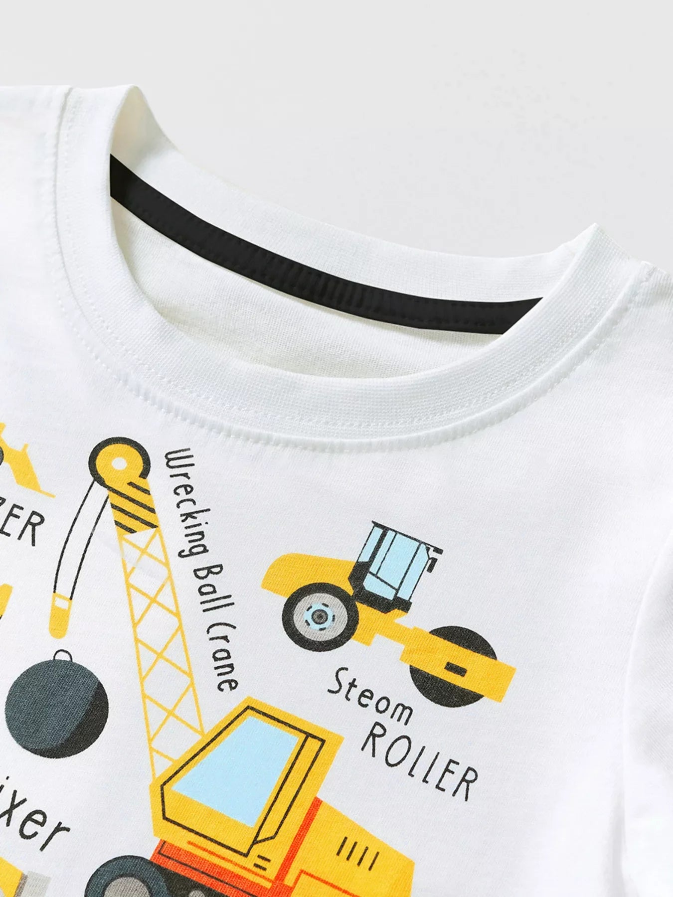 Children's Construction Vehicle Long Sleeve T-Shirt