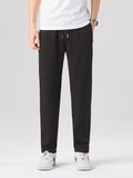 Men's Plus Size Casual Drawstring Straight-Leg Pants