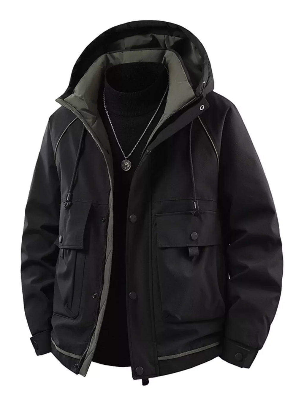 Men's Plus Size Hooded Padded Winter Jacket