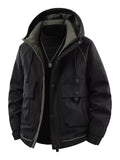 Men's Plus Size Hooded Padded Winter Jacket