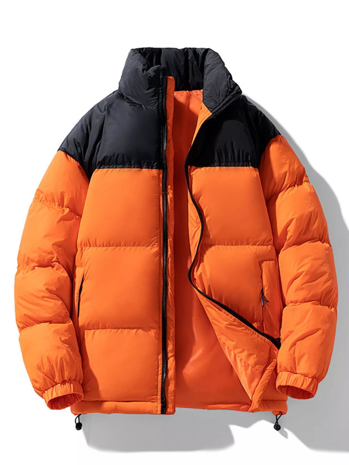Men's Full Size Padded Zip Up Puffer Jacket Plus Size