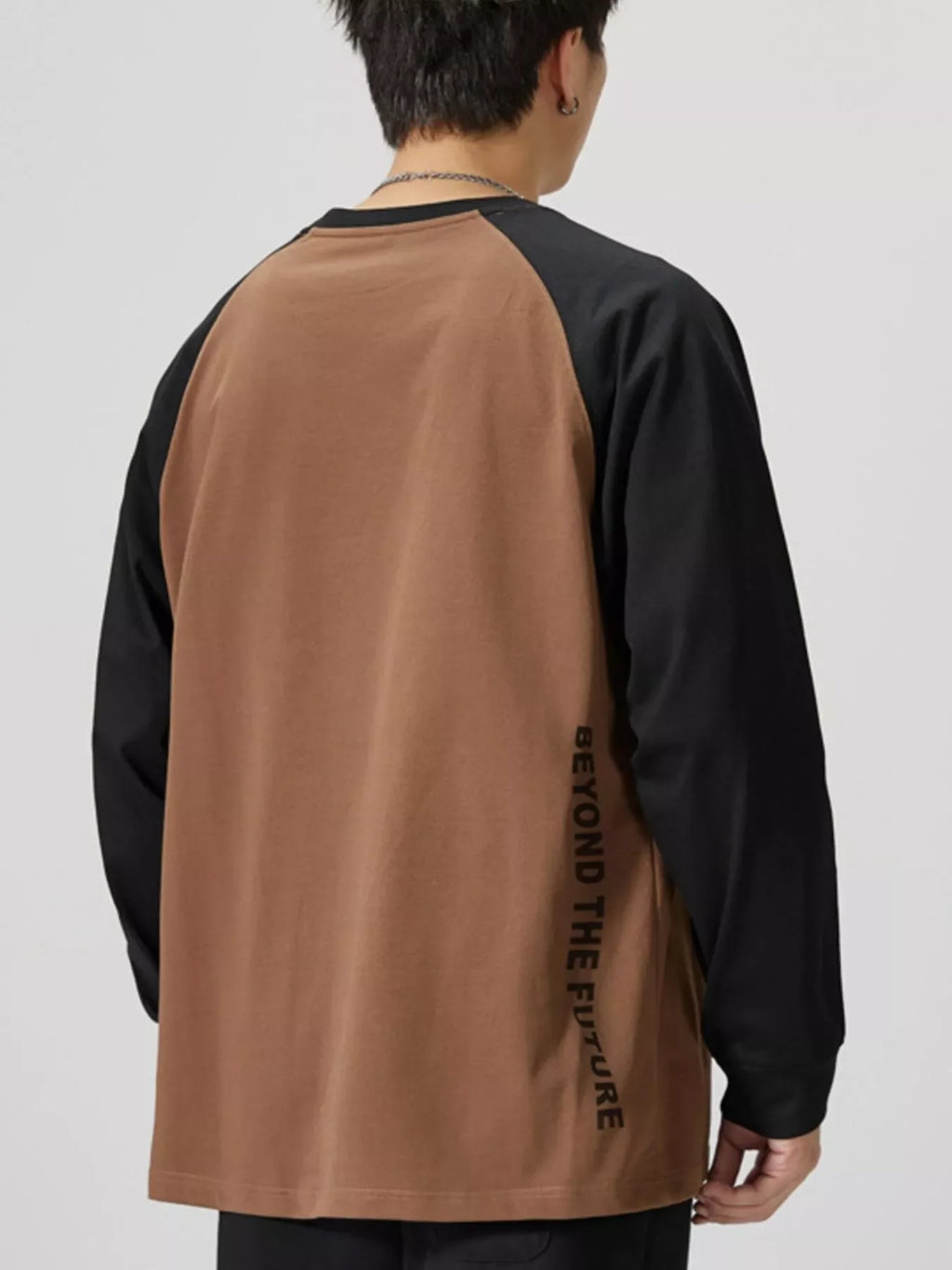 Men's Plus Size Round Neck Raglan Sleeve T-Shirt