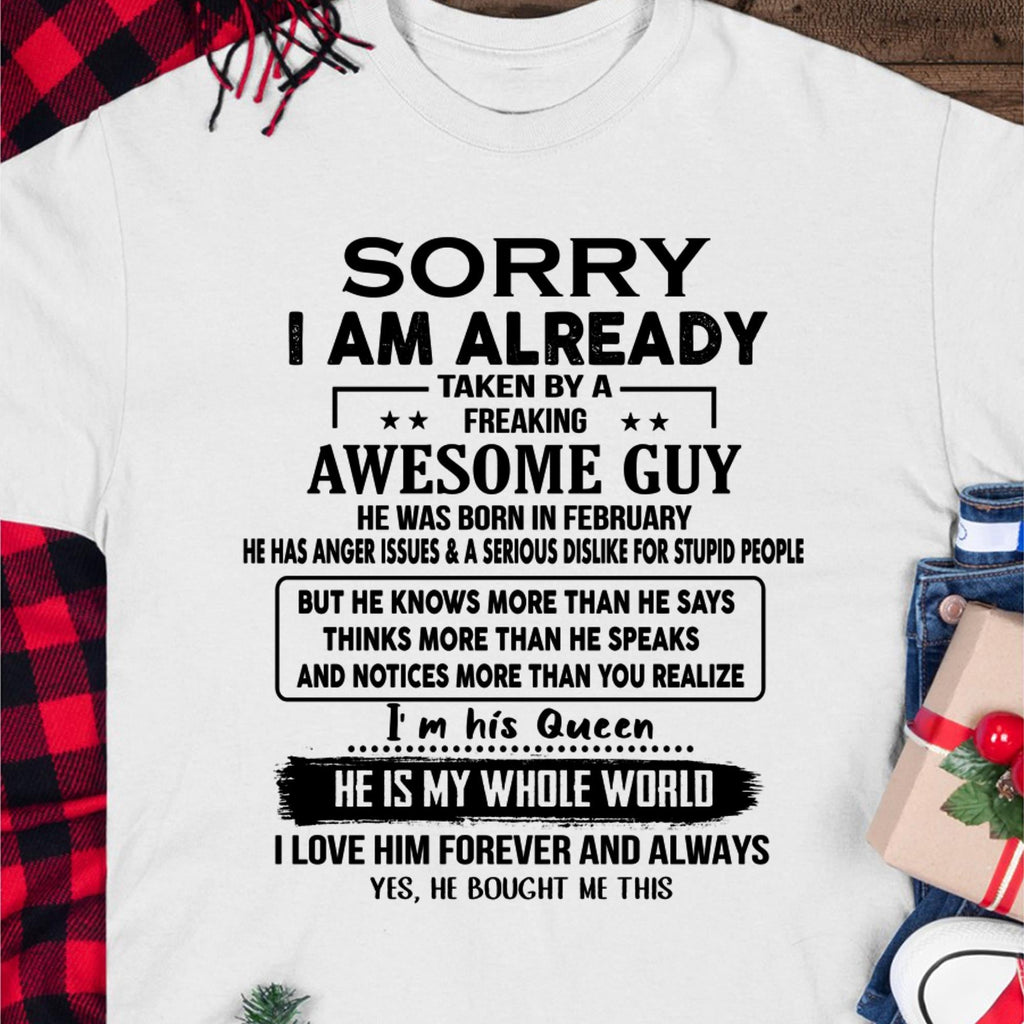 February - Awesome Guy - Perfect gift for your girlfriend or wife from Husband - NGHL02(SKUT08-11-02)