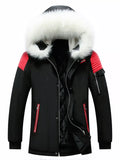 Men's Plus Size Fur Hooded Winter Parka Jacket