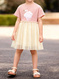 Children's Swan Short Sleeve Tulle Dress