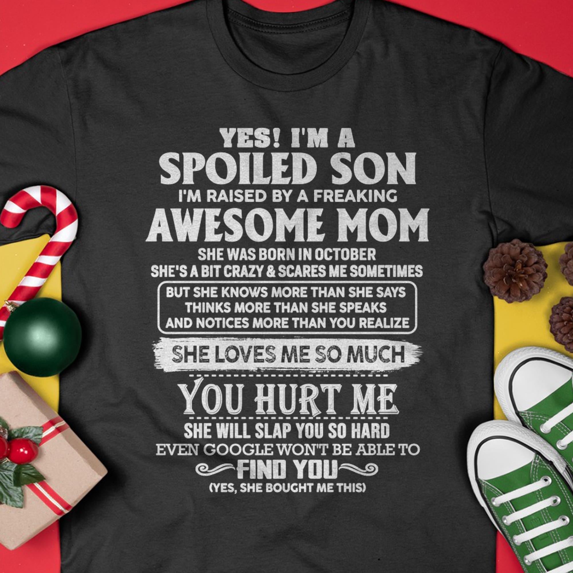 October - Awesome Mom - Perfect Gift For Son From Mom - NGHL10 (SKU05-47-10)
