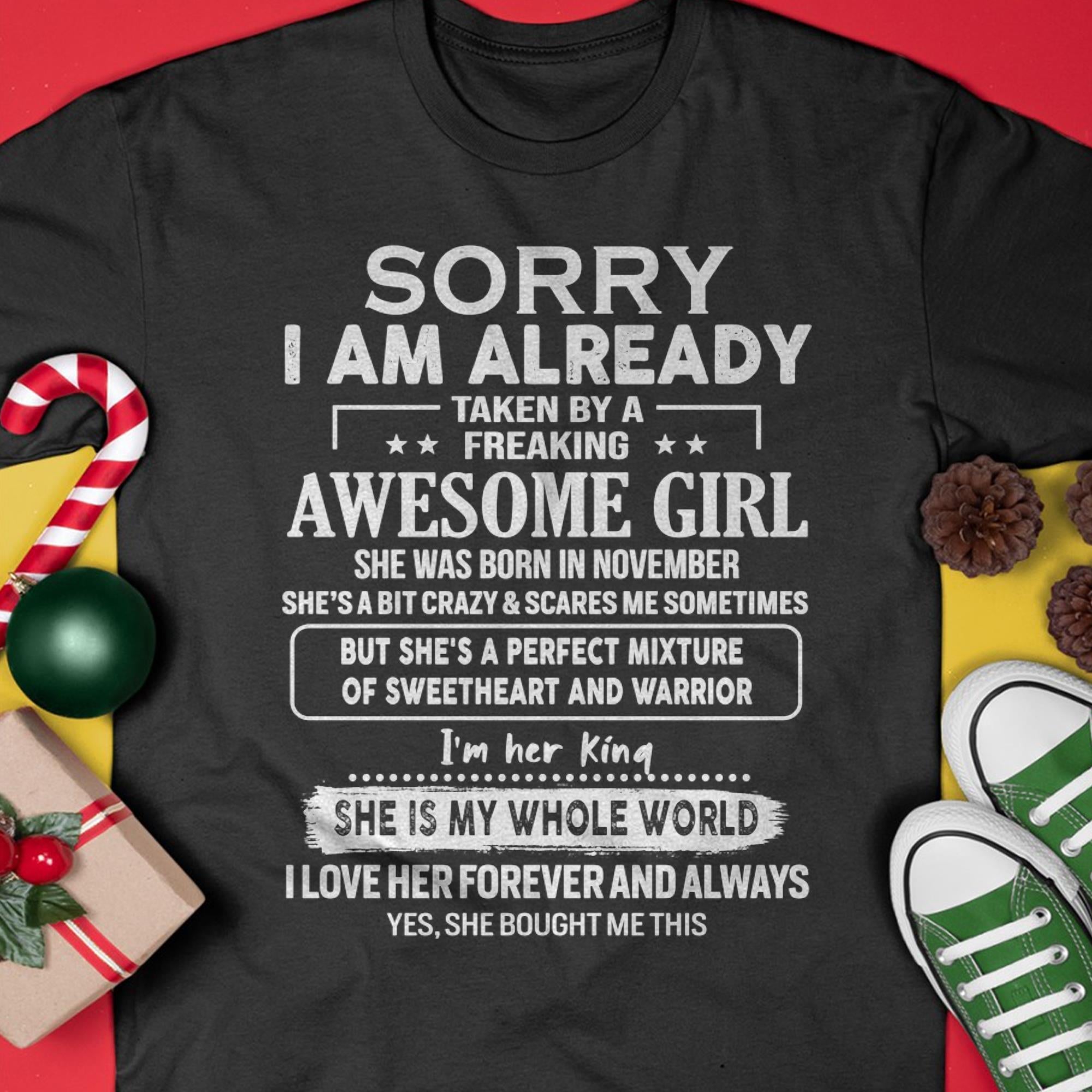 November - Awesome Girl - Perfect Gift For Your Boyfriend, Husband From Wife - NGHL11 (SKU04-86MT-11)