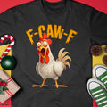 Funny F-Awk-F Chicken F-Caw-F Rooster Pun Retro T-Shirt - Halloween Unisex T-Shirt/Hoodie - NGHL00 (SKUT-1810HALLOWEEN-01)