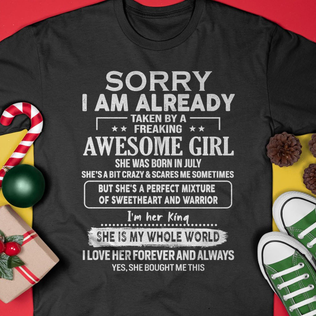 July - Awesome Girl - Perfect Gift For Your Boyfriend, Husband From Wife - NGHL07 (SKU04-86MT-07)