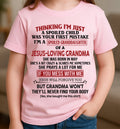 Christian Girl Shirt – Spoiled by Grandma May Edition – From Grandma to Granddaughter NGHL05 (SKU07-181-05)