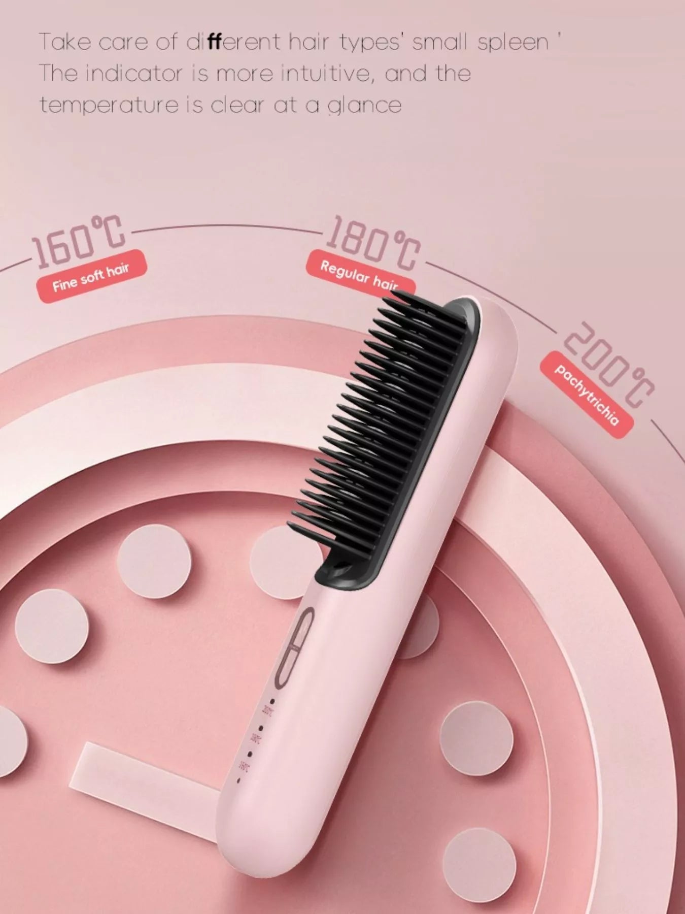 Fast Heating Hair Straightening Comb