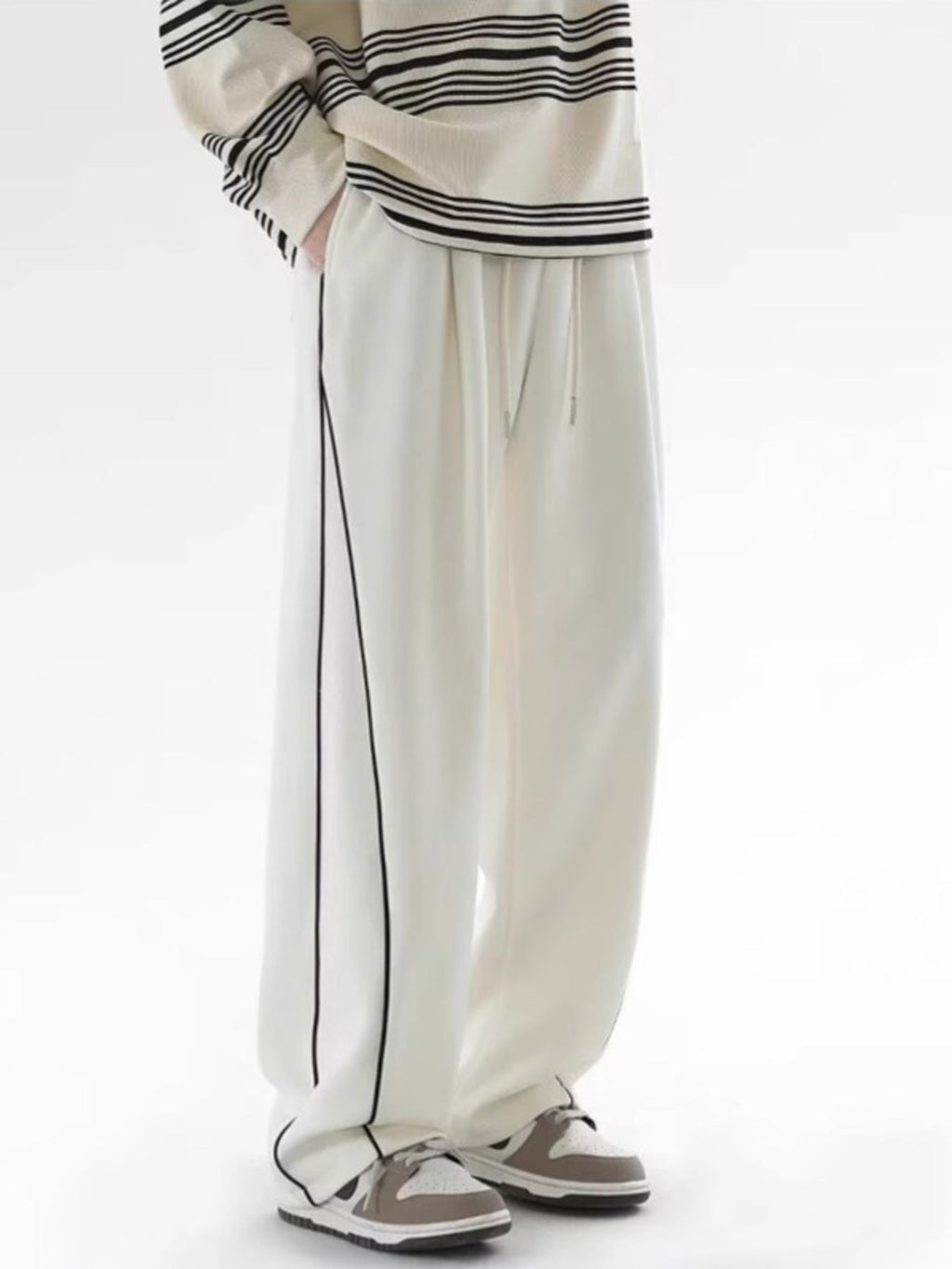 Men's Plus Size Relaxed Fit Side Stripe Pants