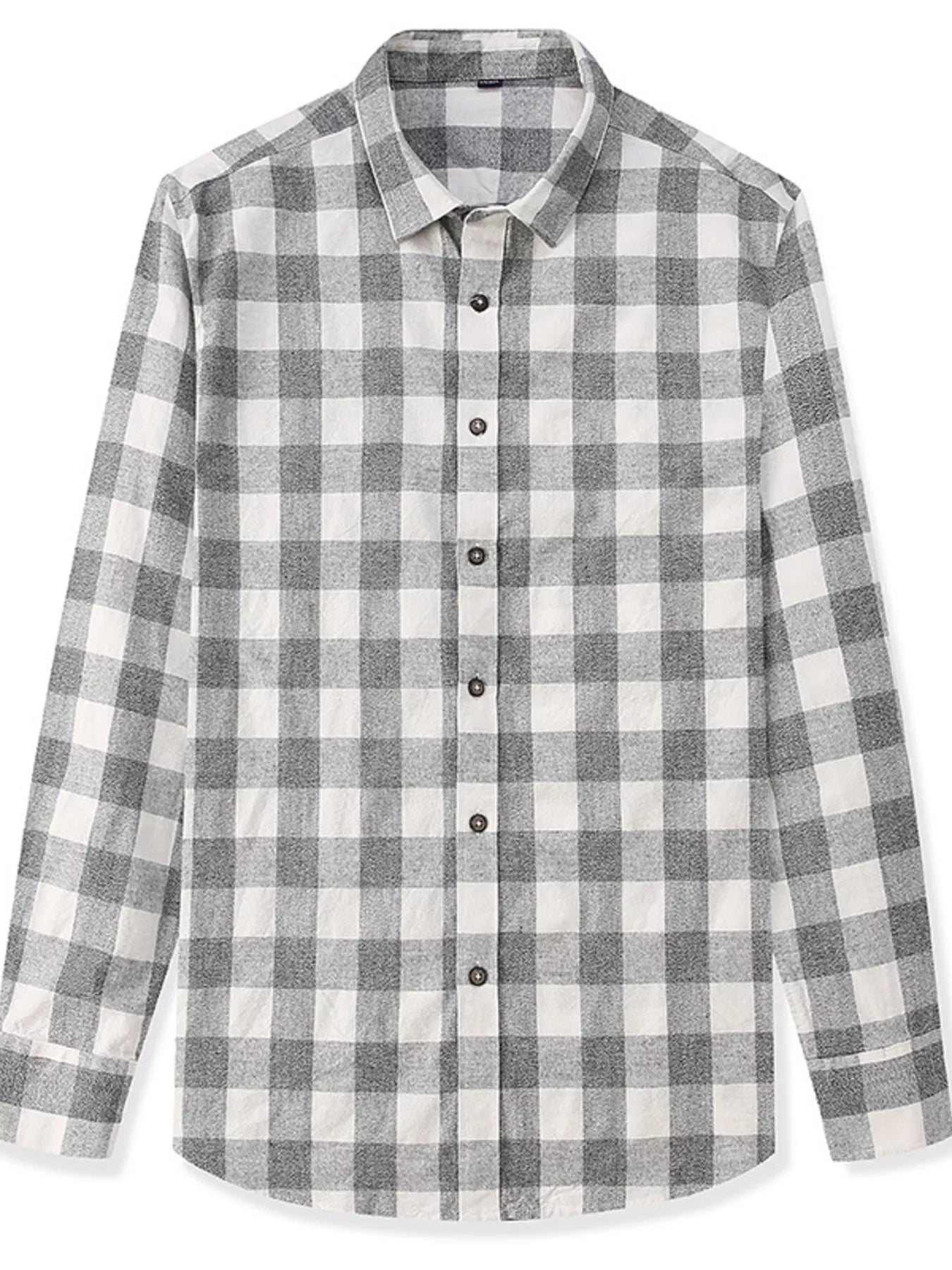 Men's Full Size Casual Plaid Button Up Shirt Plus Size