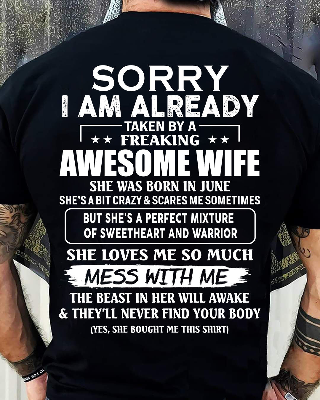 Wife June - Perfect gift for your husband From Wife - NGHL06 (SKU68-86-06)