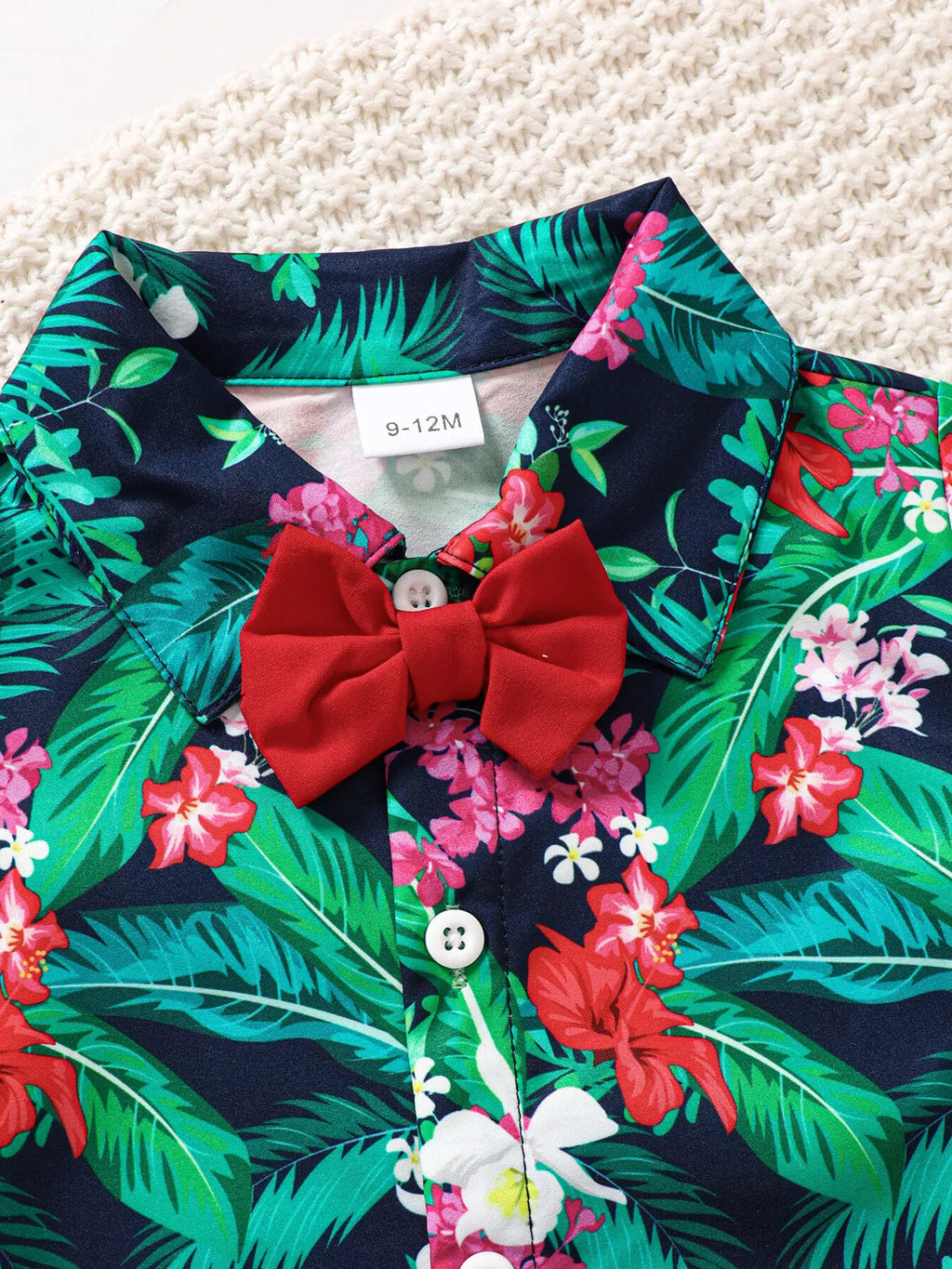 Children's Tropical Print Shirt & Shorts Set