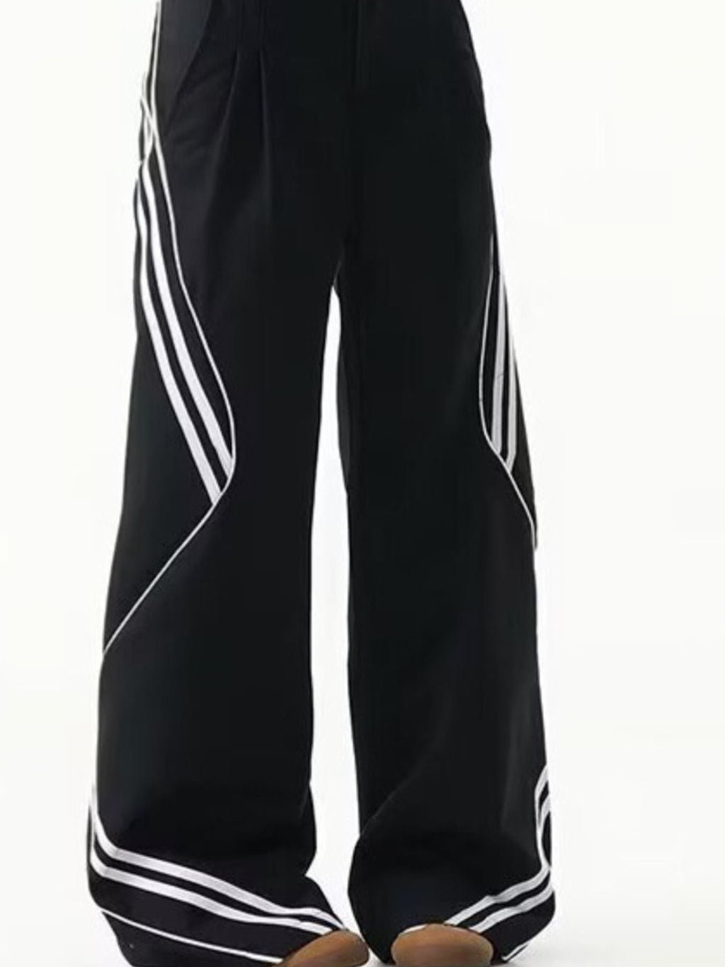 Men's Plus Size Striped Wide Leg Pants
