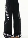 Men's Plus Size Striped Wide Leg Pants