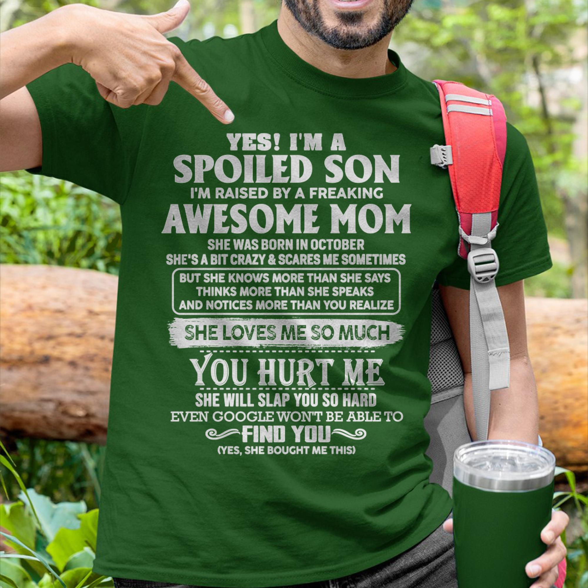 October - Awesome Mom - Perfect Gift For Son From Mom - NGHL10 (SKU05-47-10)