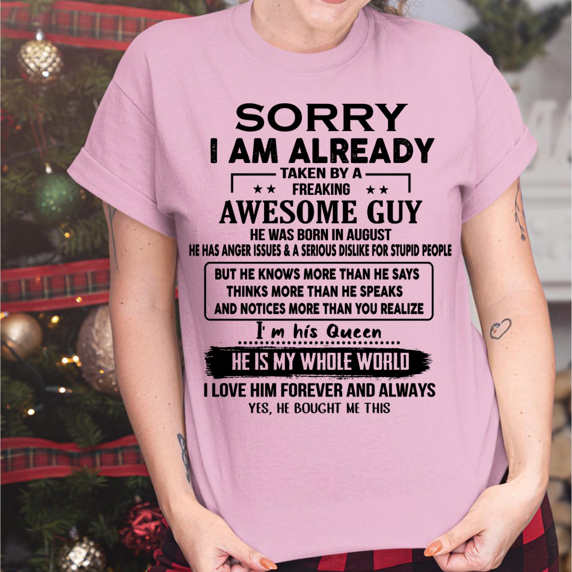 August - Awesome Guy - Perfect gift for your girlfriend or wife  From Husband - NGHL08 (SKUT08-11-08)