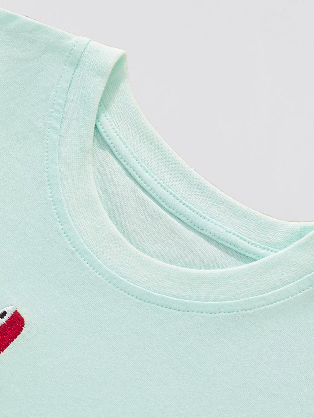 Children's Embroidered Round Neck T-Shirt