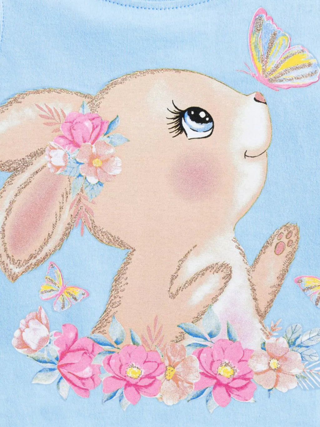 Children's Bunny Graphic Ruffled Top